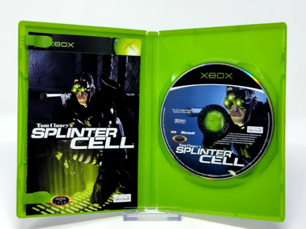 Interior del juego Tom Clancy's Splinter Cell (FRA) para XBOX con disco y manual