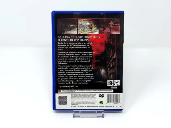 Parte trasera de Forbidden Siren 2 (ESP) para PlayStation 2, edición PAL España
