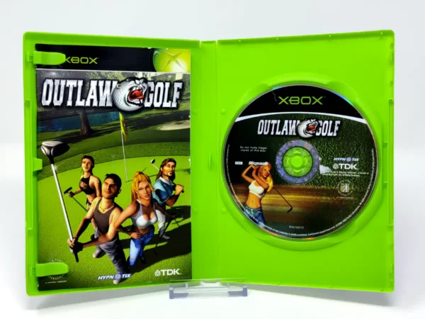 Interior del juego Outlaw Golf (ESP) para XBOX con disco y manual