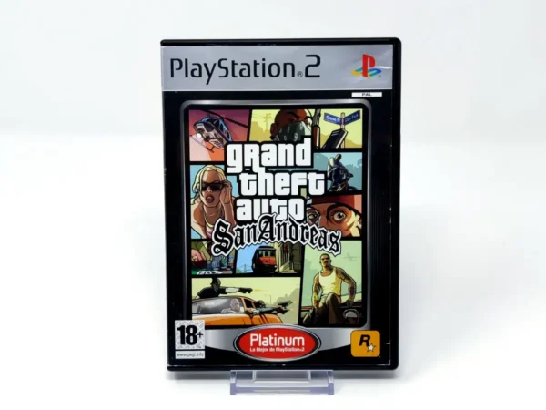 Portada de Grand Theft Auto: San Andreas (ESP) (Platinum) (Rebajado) para PlayStation 2, edición PAL España, de segunda mano