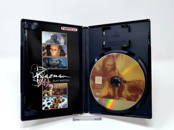 Interior del juego Kaena (JAP) para PlayStation 2 con disco y manual