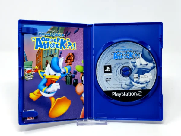 Interior del juego Disney's Donald Duck: Quack Attack (ESP) (Versión 2) para PlayStation 2 con disco y manual
