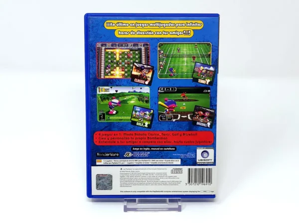 Parte trasera de Bomberman Hardball (ESP) para PlayStation 2, edición PAL España