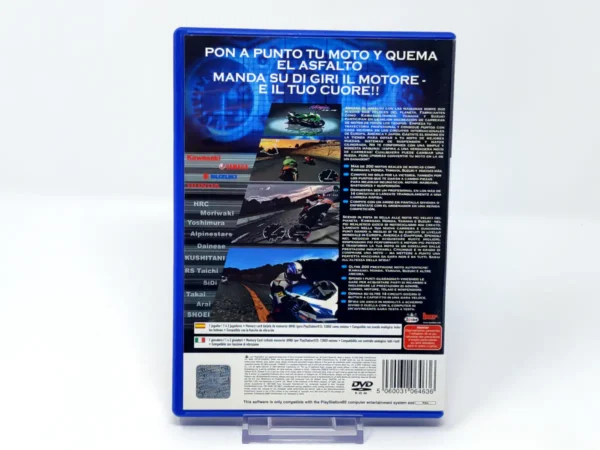 Parte trasera de RS: Riding Spirits (ESP) para PlayStation 2, edición PAL España