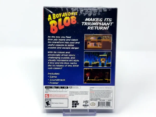 Parte trasera de A Boy and His Blob (Deluxe Edition) (USA) (Limited Run) (Precintado) para Nintendo Switch, edición NTSC USA