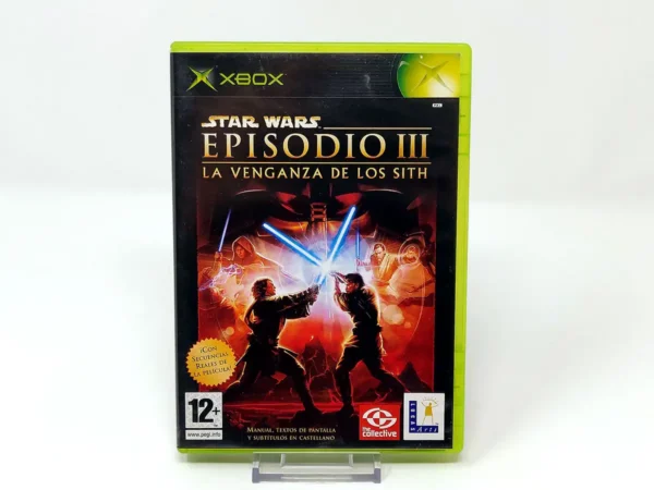 Portada de Star Wars: Episodio III: La Venganza de los Sith (ESP) para XBOX, edición PAL España, de segunda mano