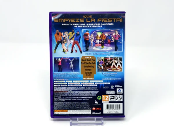 Parte trasera de The Black Eyed Peas Experience (ESP) para XBOX 360, edición PAL España
