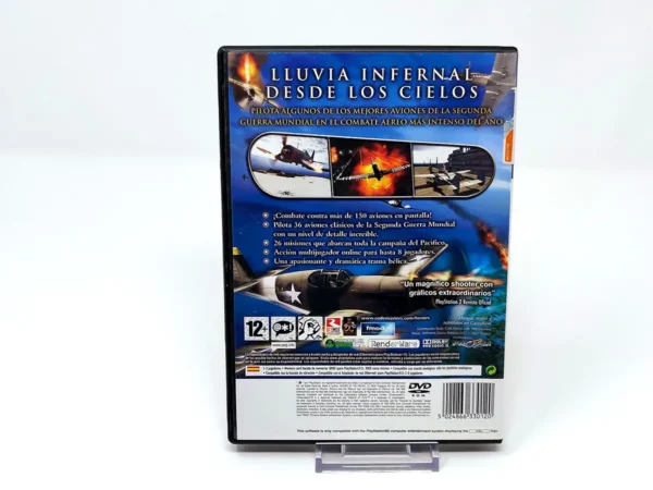 Parte trasera de Heroes of the Pacific (ESP) (Rebajado) para PlayStation 2, edición PAL España
