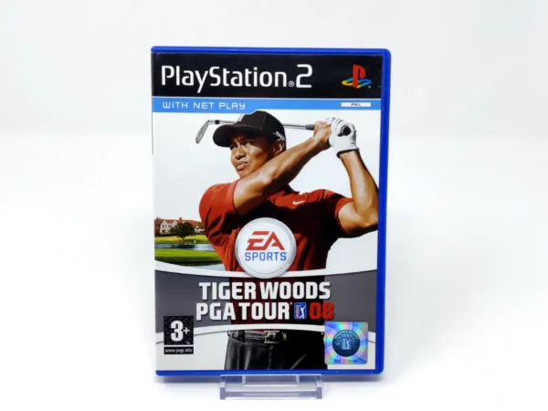 Portada de Tiger Woods PGA Tour 08 (UK) para PlayStation 2, edición PAL UK, de segunda mano