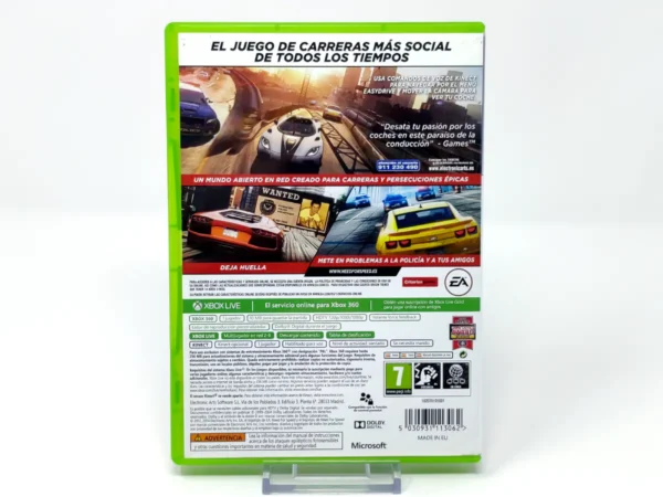 Parte trasera de Need for Speed: Most Wanted: A Criterion Game (ESP) (Classics) (Rebajado) para XBOX 360, edición PAL España