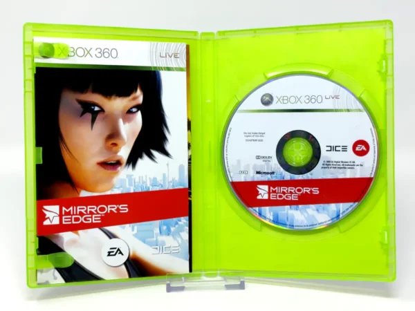 Interior del juego Mirror's Edge (ESP) para XBOX 360 con disco y manual