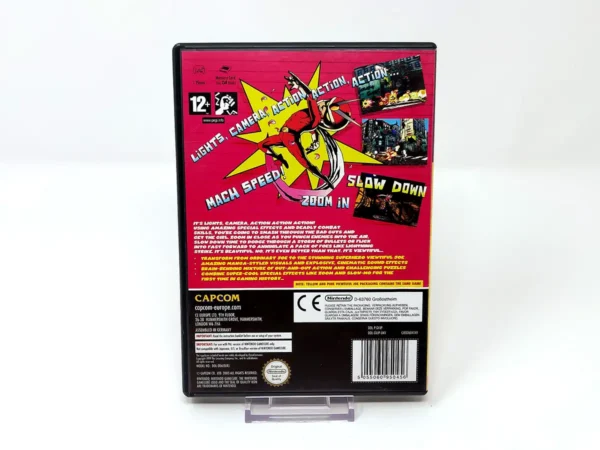 Parte trasera de Viewtiful Joe (UK) para Nintendo GameCube, edición PAL UK