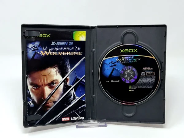 Interior del juego X-Men 2: La Vengance de Wolverine (FRA) para XBOX con disco y manual