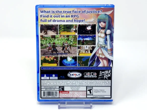 Parte trasera de Alphadia Genesis 2 (USA) (Limited Run) (Precintado) para PlayStation 4, edición NTSC USA