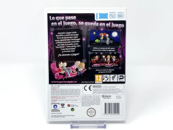Parte trasera de Party Night (ESP) para Nintendo Wii, edición PAL España