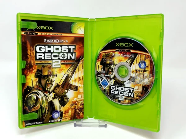 Interior del juego Tom Clancy's Ghost Recon 2 (UK) para XBOX con disco y manual