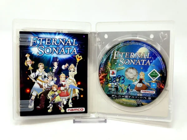 Interior del juego Eternal Sonata (ESP) (Rebajado) para PlayStation 3 con disco y manual