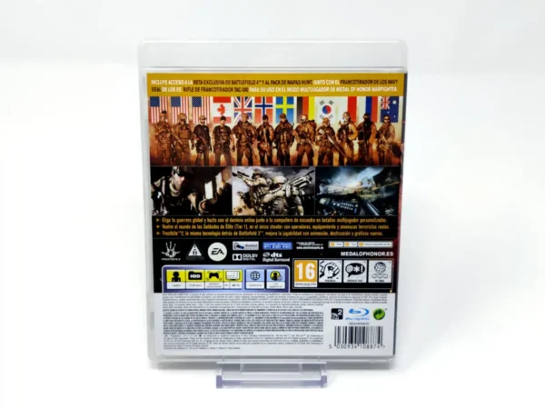 Parte trasera de Medal of Honor: Warfighter (Limited Edition) (ESP) para PlayStation 3, edición PAL España