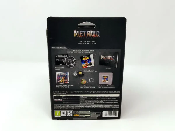 Parte trasera de Metroid: Samus Returns (Legacy Edition) (EUR) (Precintado) para Nintendo 3DS, edición PAL EUR