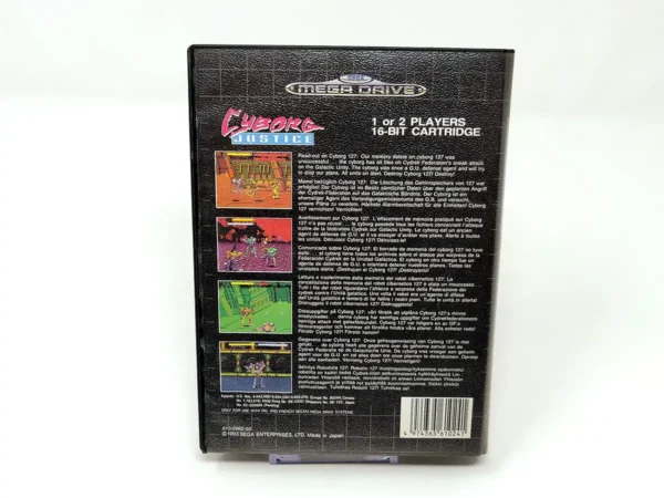 Parte trasera de Cyborg Justice (ESP) (Rebajado) para Sega Mega Drive, edición PAL España