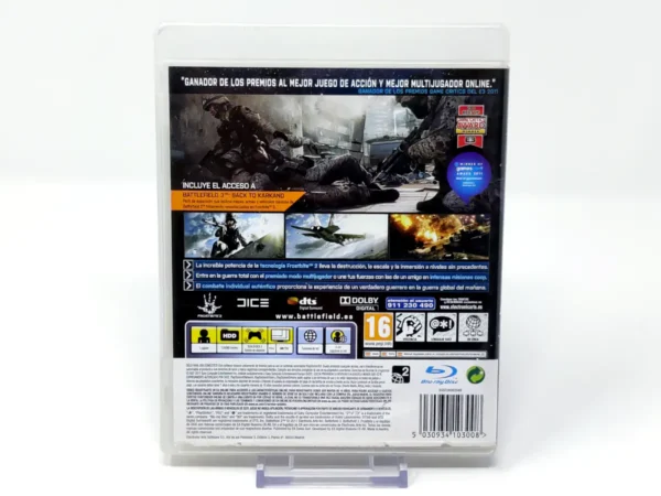 Parte trasera de Battlefield 3 (Limited Edition) (ESP) para PlayStation 3, edición PAL España