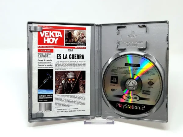 Interior del juego Killzone (ESP) (Platinum) para PlayStation 2 con disco y manual