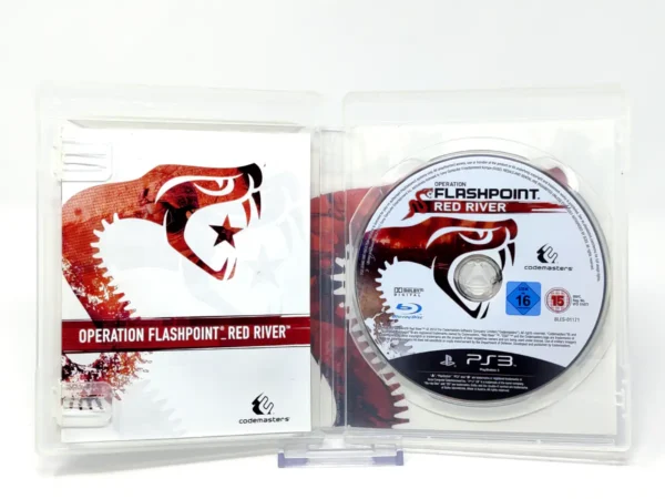 Interior del juego Operation Flashpoint: Red River (ESP) para PlayStation 3 con disco y manual