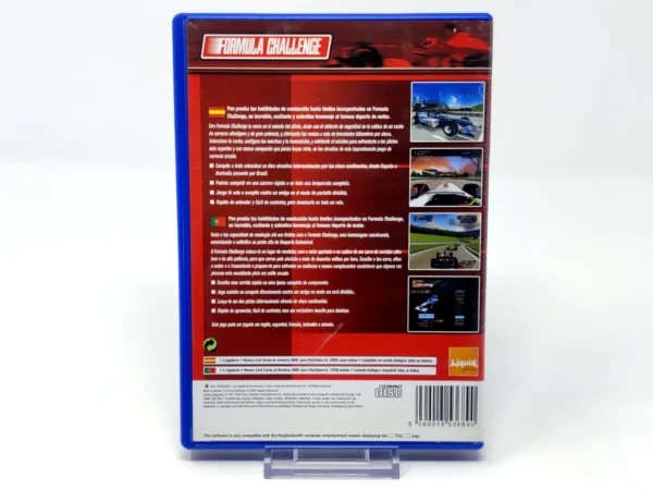 Parte trasera de Formula Challenge (ESP) para PlayStation 2, edición PAL España