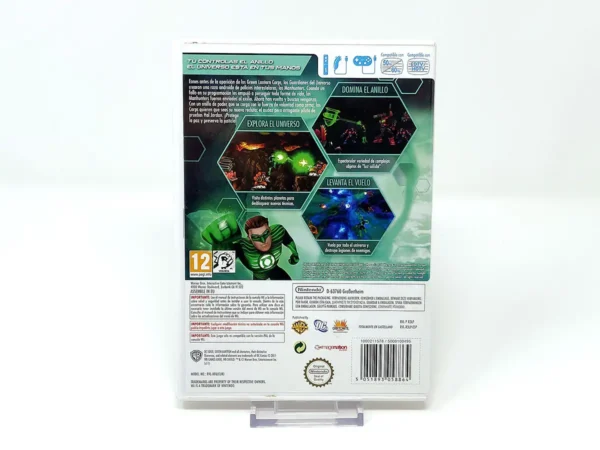 Parte trasera de Green Lantern: Rise of the Manhunters (ESP) para Nintendo Wii, edición PAL España