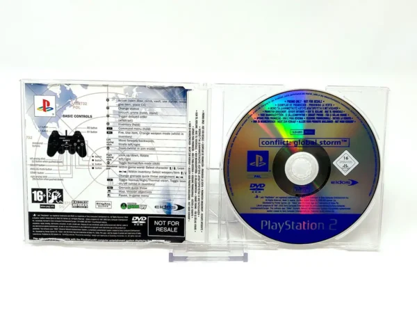 Parte trasera de Conflict: Global Storm (UK) (Promo) para PlayStation 2, edición PAL UK