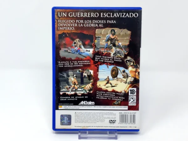 Parte trasera de Gladiator: Sword of Vengeance (ESP) (Rebajado) para PlayStation 2, edición PAL España