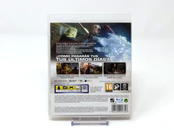 Parte trasera de Lightning Returns: Final Fantasy XIII (ESP) para PlayStation 3, edición PAL España