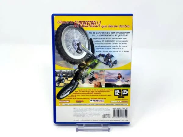 Parte trasera de SX Superstar (ESP) para PlayStation 2, edición PAL España