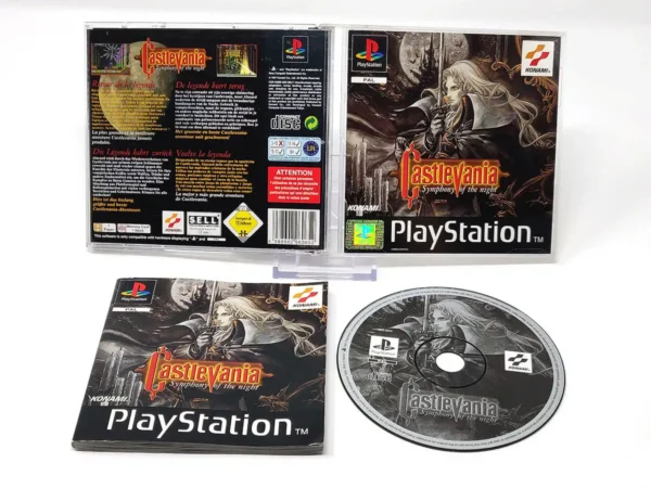 Lateral de la caja de Castlevania: Symphony of the Night (ESP) para PlayStation 1