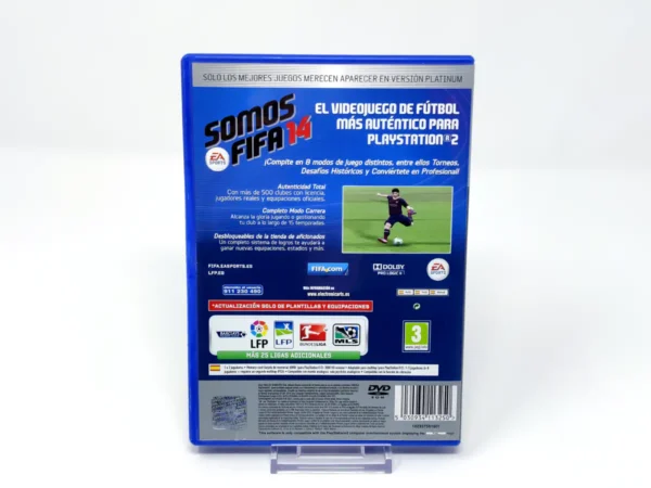 Parte trasera de FIFA 14 (Legacy Edition) (ESP) (Platinum) para PlayStation 2, edición PAL España