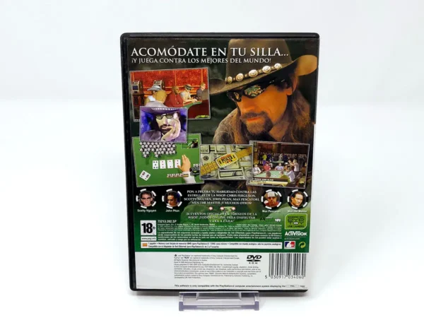 Parte trasera de World Series of Poker (ESP) para PlayStation 2, edición PAL España