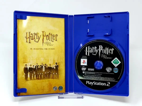 Interior del juego Harry Potter y la Orden del Fénix (ESP) para PlayStation 2 con disco y manual