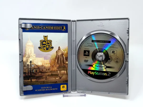 Interior del juego Canis Canem Edit (ESP) (Platinum) para PlayStation 2 con disco y manual