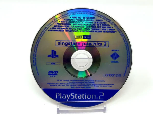 Portada de SingStar Pop Hits 2 (FRA) (Promo) (Disco) para PlayStation 2, edición PAL Francia, de segunda mano