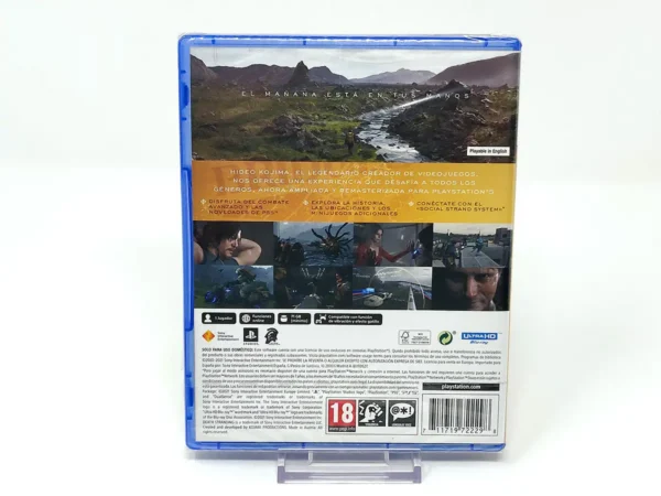 Parte trasera de DEATH STRANDING (Director's Cut) (ESP) (Precintado) para PlayStation 5, edición PAL España