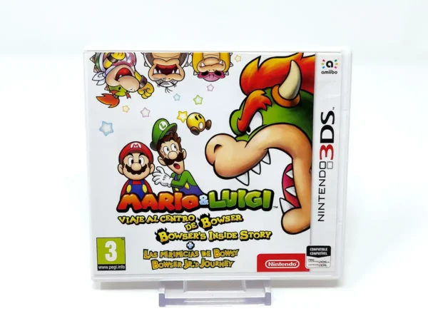 Portada de Mario & Luigi: Bowser's Inside Story + Bowser Jr.'s Journey (ESP) para Nintendo 3DS, edición PAL España, de segunda mano
