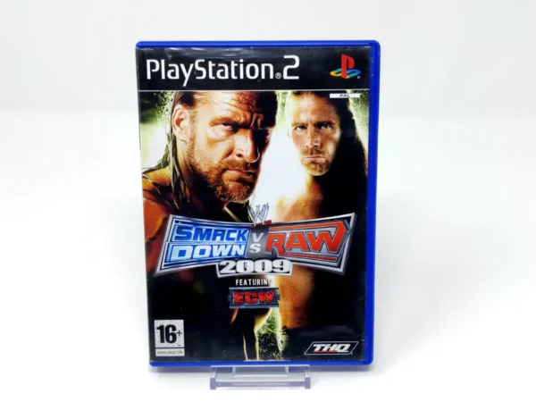 Portada de WWE SmackDown vs. Raw 2009 (ESP) para PlayStation 2, edición PAL España, de segunda mano