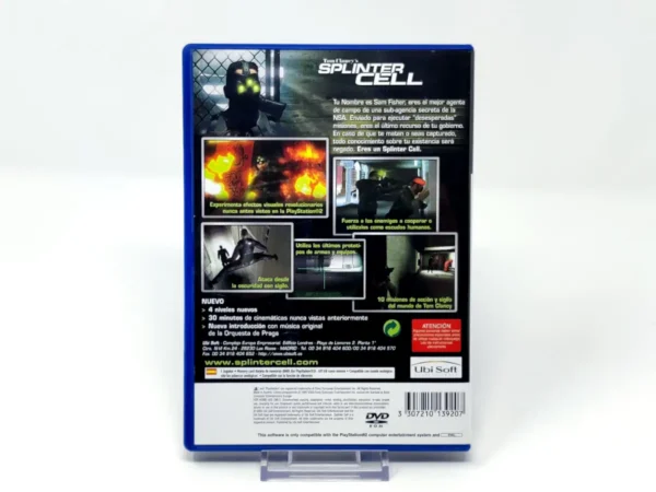 Parte trasera de Tom Clancy's Splinter Cell (ESP) (Rebajado) para PlayStation 2, edición PAL España