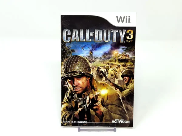 Call of Duty 3 (ESP) (Manual) para Nintendo Wii, edición PAL España, de segunda mano