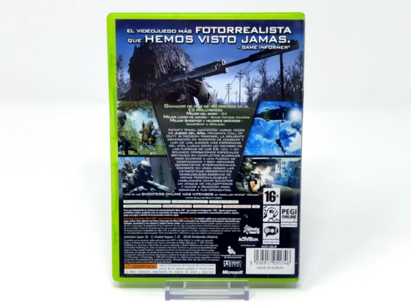Parte trasera de Call of Duty 4: Modern Warfare (ESP) (Rebajado) para XBOX 360, edición PAL España