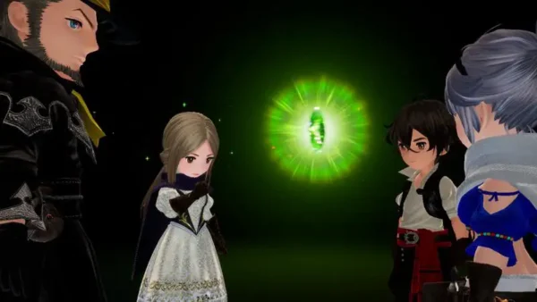 Lateral de la caja de BRAVELY DEFAULT II (ESP) para Nintendo Switch