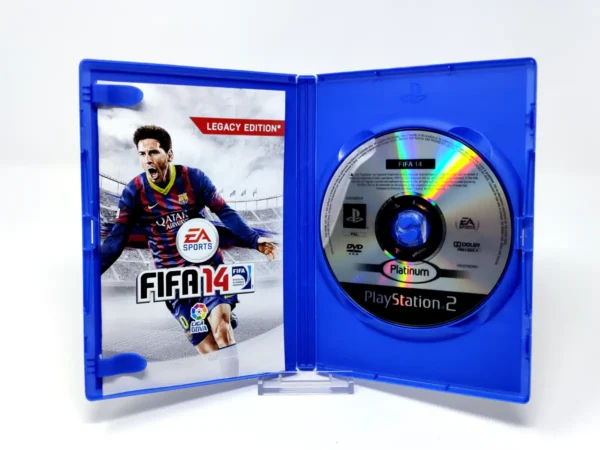 Interior del juego FIFA 14 (Legacy Edition) (ESP) (Platinum) para PlayStation 2 con disco y manual