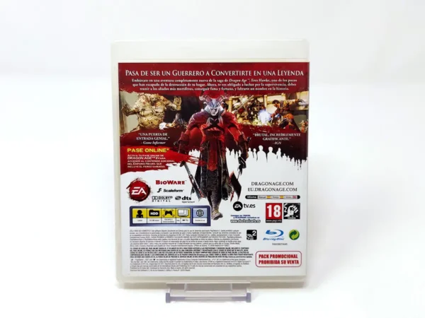 Parte trasera de Dragon Age II (ESP) (Promo) para PlayStation 3, edición PAL España