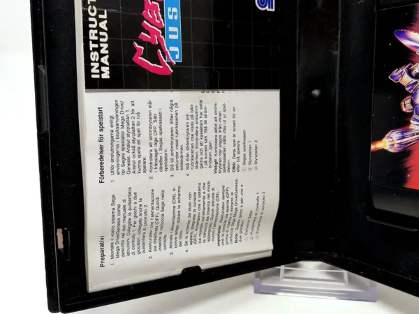 Lateral de la caja de Cyborg Justice (ESP) (Rebajado) para Sega Mega Drive
