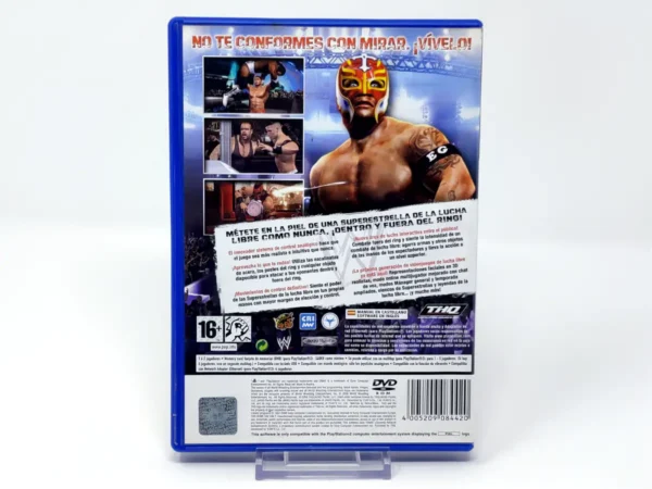 Parte trasera de WWE SmackDown vs. Raw 2007 (ESP) para PlayStation 2, edición PAL España